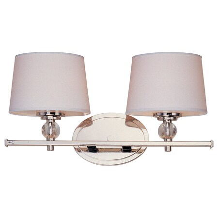 Maxim Two Light Polished Nickel Vanity 12762WTPN
